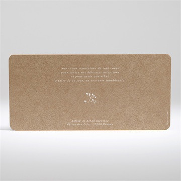 Remerciement mariage couronnés d'etoiles - Dos de la carte