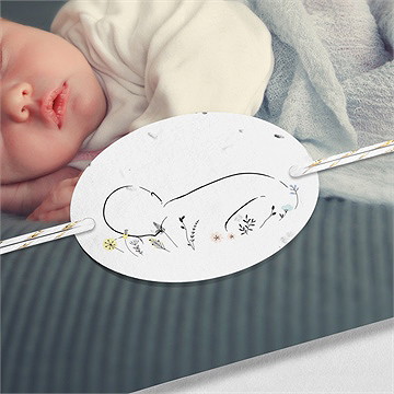 Faire-part naissance notre bijou - Détail du faire-part