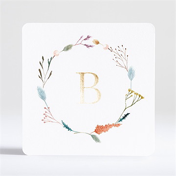 Remerciement décès farandole dorure