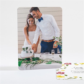 Remerciement mariage aquarelle de fleurs séchées