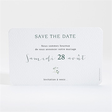 Save the Date mariage douceur du pinceau - Dos du save the date