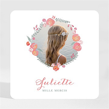 Remerciement communion couronne aquarelle magnet