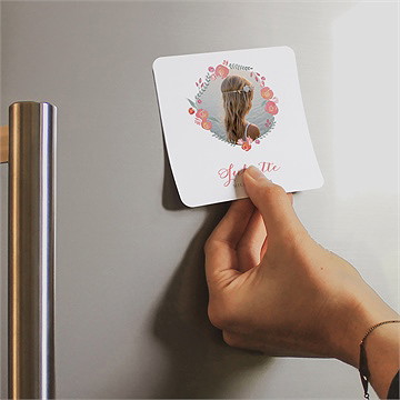 Remerciement communion couronne aquarelle magnet - Mise en situation