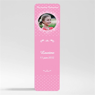 Signet communion mon cadre rose