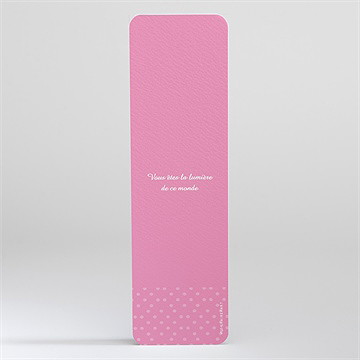 Signet communion mon cadre rose - Dos du signet