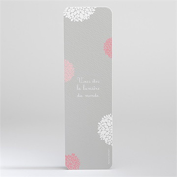 Signet communion colombe et fleurs - Dos du signet