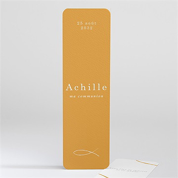 Signet communion jaune et or