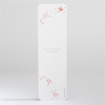 Signet communion lumière - Dos du signet