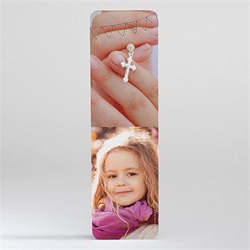 Signet communion banderoles de fanions - Dos du signet