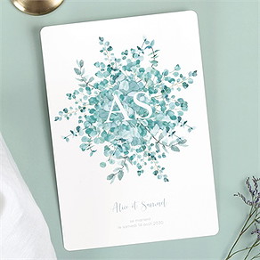 Faire-part mariage tourbillonnant