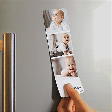 Faire-part naissance absolu moderne magnet - Mise en situation