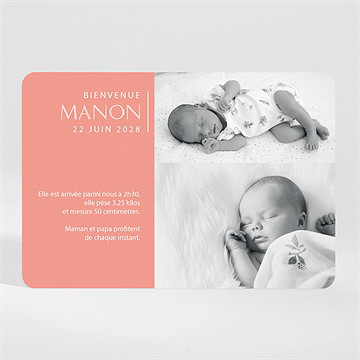 Faire-part naissance sobre et chic magnet