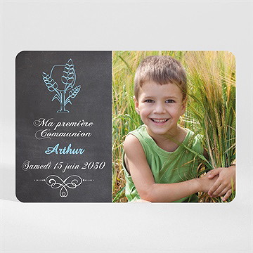 Faire-part communion coupe et épis de blé magnet