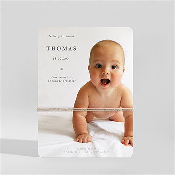 Faire-part naissance tendre poésie - Dos du faire-part