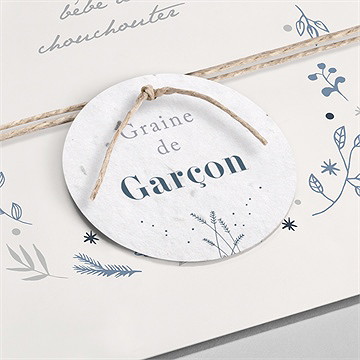 Faire-part naissance tendre poésie - Détail du faire-part