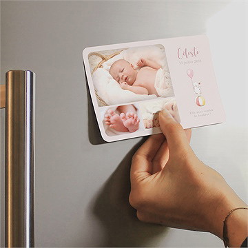 Faire-part naissance en equilibre - Mise en situation