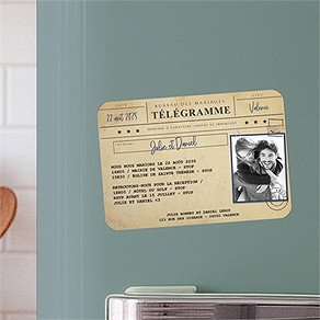 Faire-part mariage notre télégramme