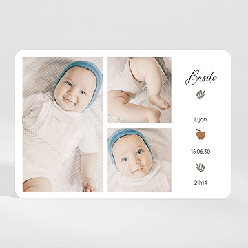 Faire-part naissance présentation magnet