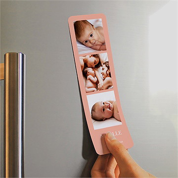 Faire-part naissance simple incrustation magnet - Mise en situation