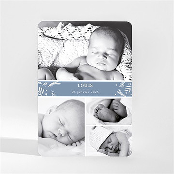 Faire-part naissance 4 belles photos magnet - Mise en situation