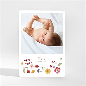 Remerciement naissance harmonie d'automne