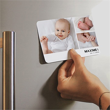 Faire-part naissance éclats de vie magnet - Mise en situation