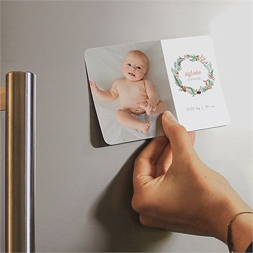 Faire-part naissance jolie pampa magnet - Mise en situation