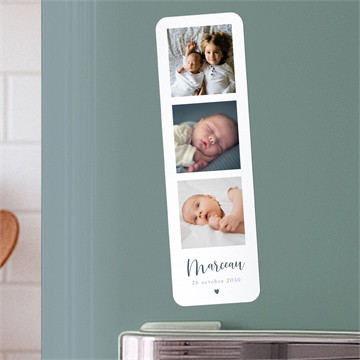 Faire-part naissance petit coeur marque-page