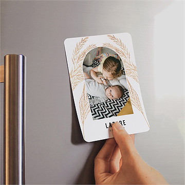 Faire-part naissance belle alcôve magnet - Mise en situation