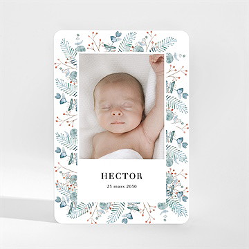 Faire-part naissance esquisse végétale magnet