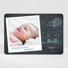 Faire-part naissance chouette alors magnet