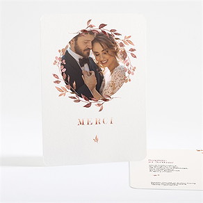 Remerciement mariage poésie cuivrée
