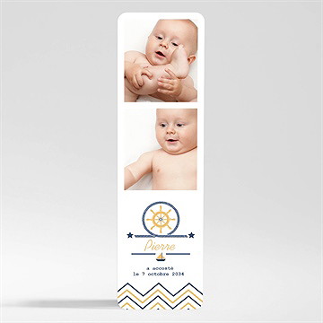Faire-part naissance mon petit matelot magnet