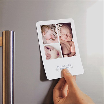 Faire-part naissance le voici ! magnet - Mise en situation