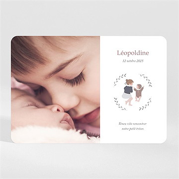 Faire-part naissance grande soeur magnet