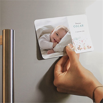 Faire-part naissance la fanfare! magnet - Mise en situation
