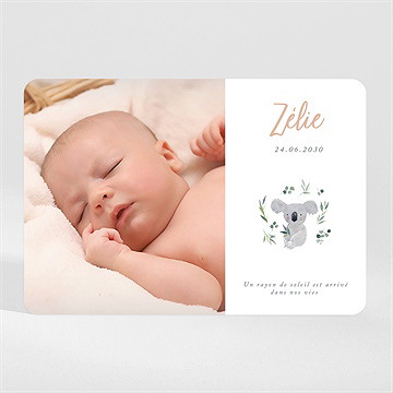 Faire-part naissance koala magnet