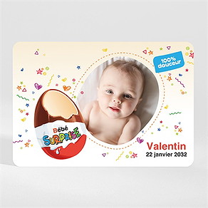 Faire-part naissance petit oeuf surprise magnet