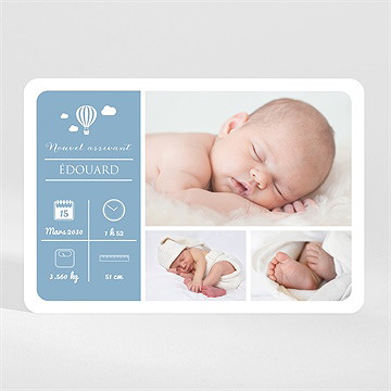 Faire-part naissance pictogrammes magnet - Mise en situation