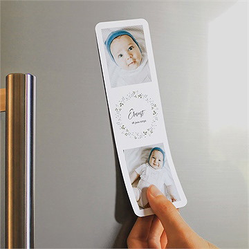Faire-part naissance beau chouchou magnet - Mise en situation