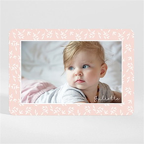 Faire-part naissance simple cadre et photo magnet