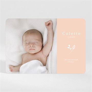 Faire-part naissance nuances de cuivre magnet