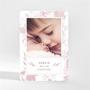 Faire-part naissance aquarelle vintage magnet