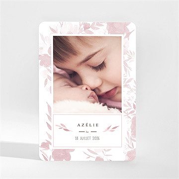 Faire-part naissance aquarelle vintage magnet