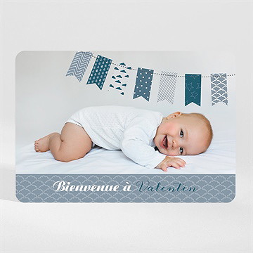 Faire-part naissance touches de tissus ! magnet