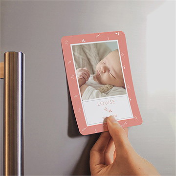 Faire-part naissance instants de vie magnet - Mise en situation
