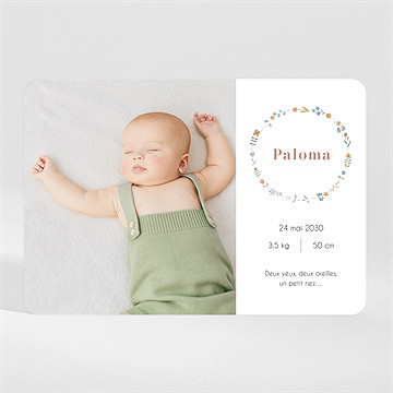 Faire-part naissance dans sa bulle magnet