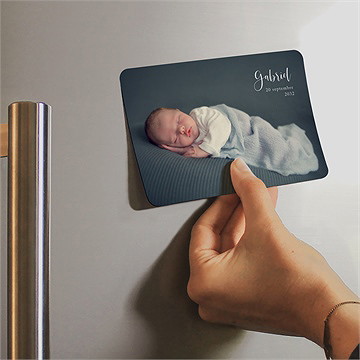 Faire-part naissance notre bijou magnet - Mise en situation