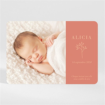 Faire-part naissance brin d'or magnet