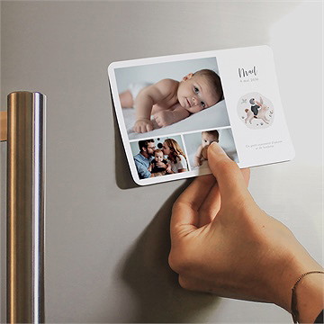 Faire-part naissance petite escapade magnet - Mise en situation